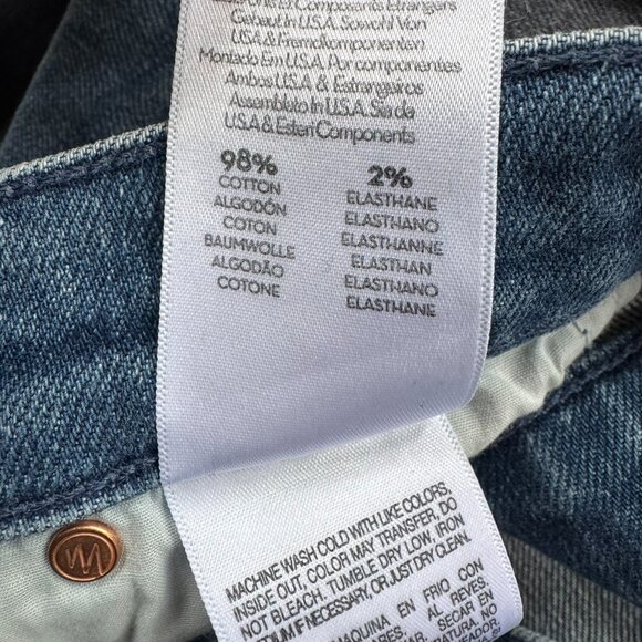 MOTHER Superior The Lil Half Pipe Flood Barrel Jeans Black Blue 24 - Picture 8 of 16